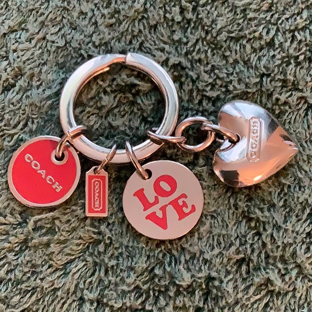 Coach Keychain with Charms